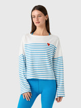 Kerri Rosenthal Women's Artist Long Sleeve Stripe Tee - Saint Bernard