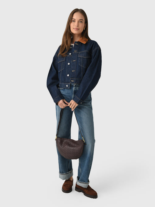 SLVRLAKE Women's Kira Curve Sleeve Trucker Jacket