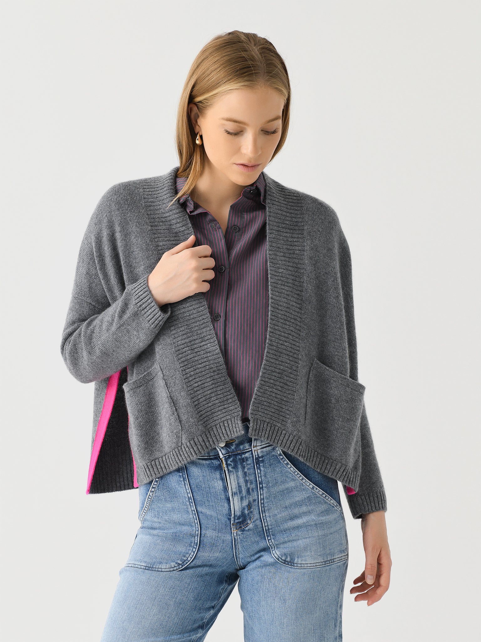 Kujten Women's Kris Striped Cardigan - Saint Bernard
