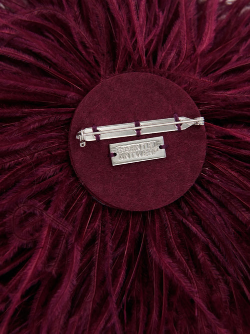 Essentiel Antwerp Kurdy Ostrich Feather Brooch - Saint Bernard