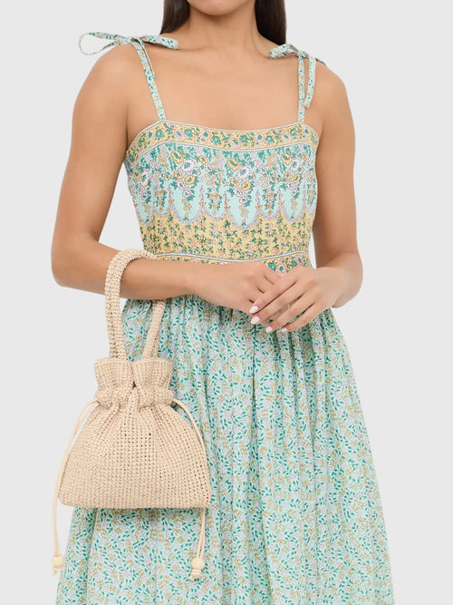 Loeffler Randall Kylie Raffia Drawstring Pouch