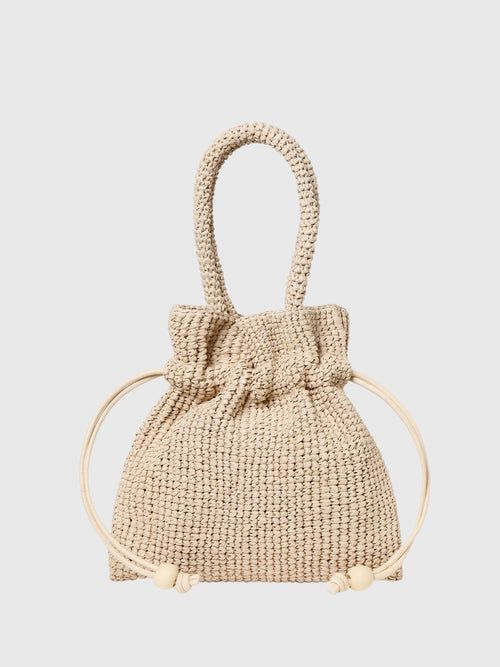 Loeffler Randall Kylie Raffia Drawstring Pouch