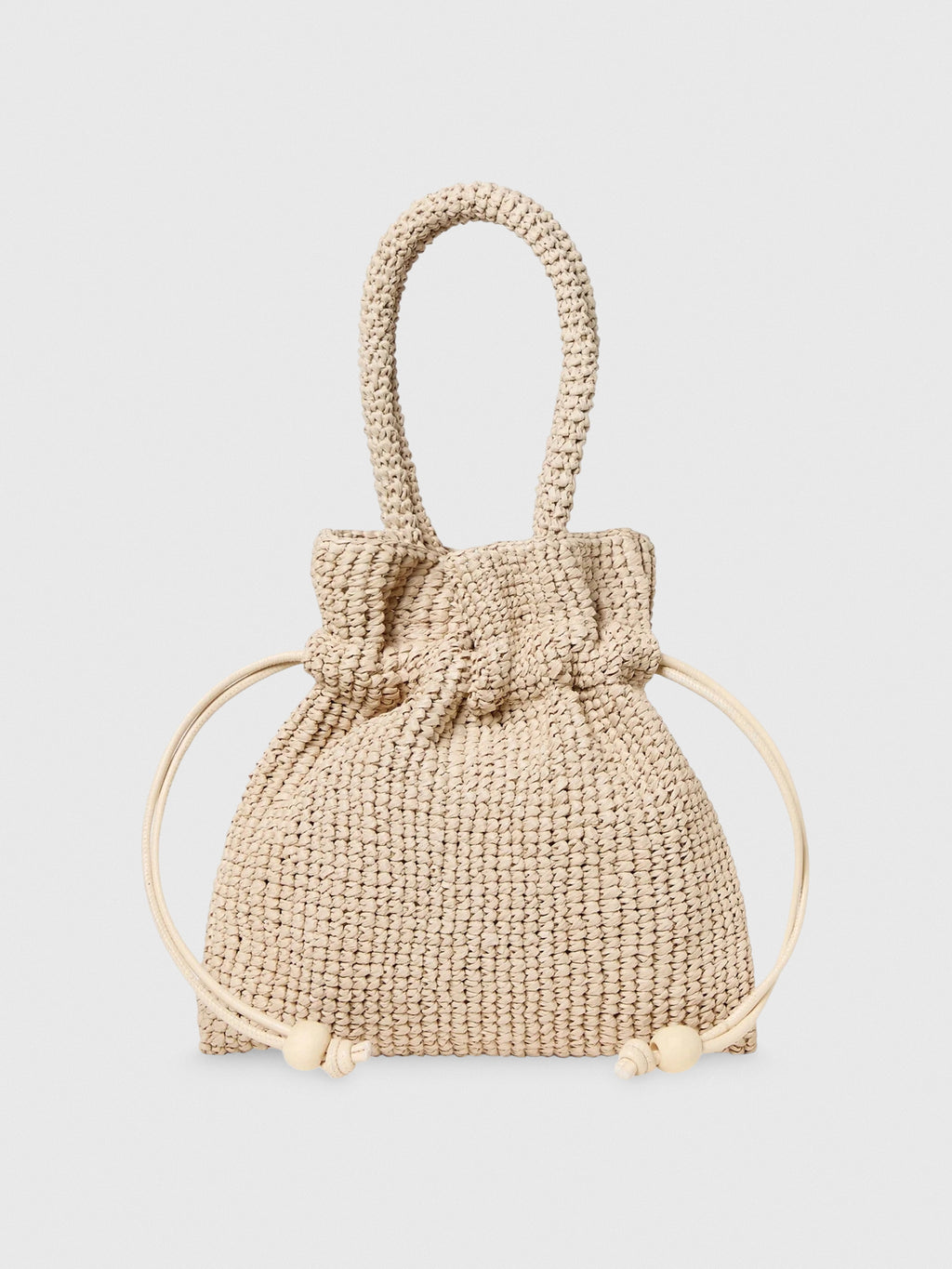 Loeffler Randall Kylie Raffia Drawstring Pouch - Saint Bernard