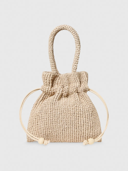 Loeffler Randall Kylie Raffia Drawstring Pouch