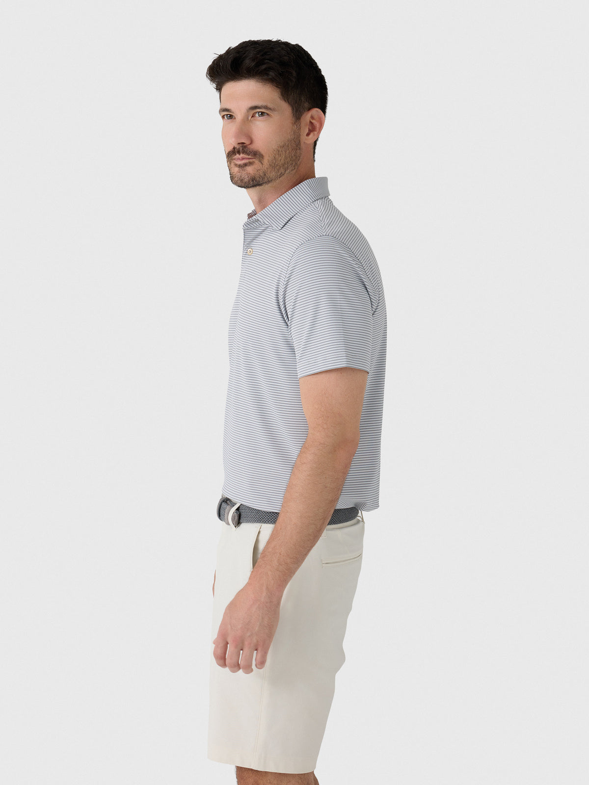 Sun Day Red Men's Refined Cypress Stripe Polo - Saint Bernard