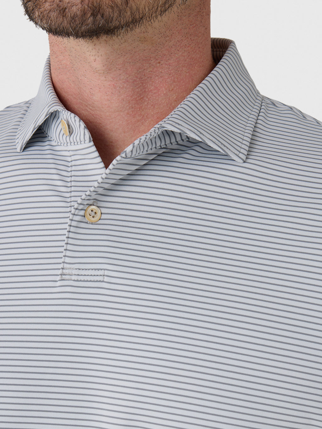 Sun Day Red Men's Refined Cypress Stripe Polo - Saint Bernard
