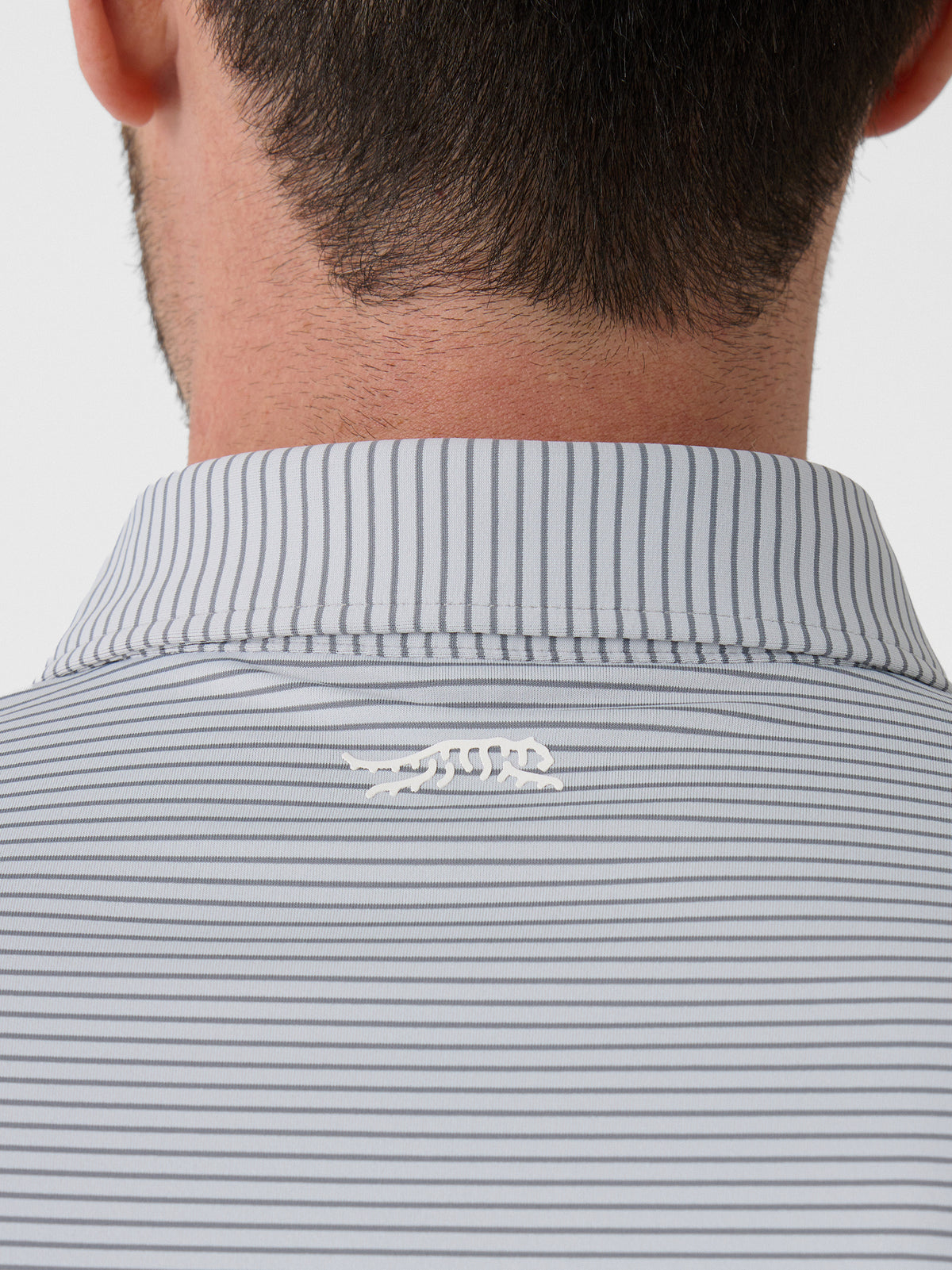 Sun Day Red Men's Refined Cypress Stripe Polo - Saint Bernard