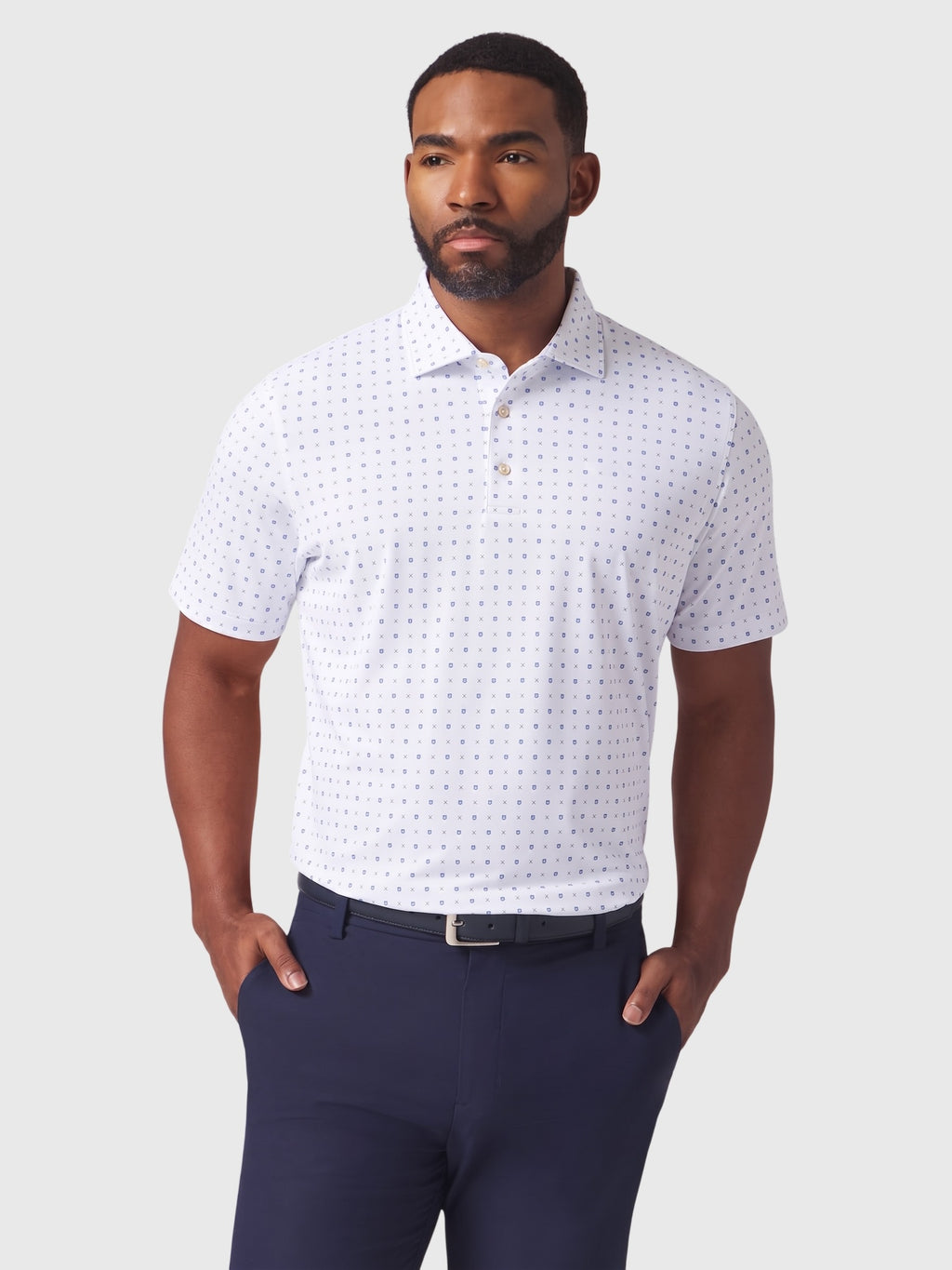 Sun Day Red Men's Grrrid Piqué Polo - Saint Bernard