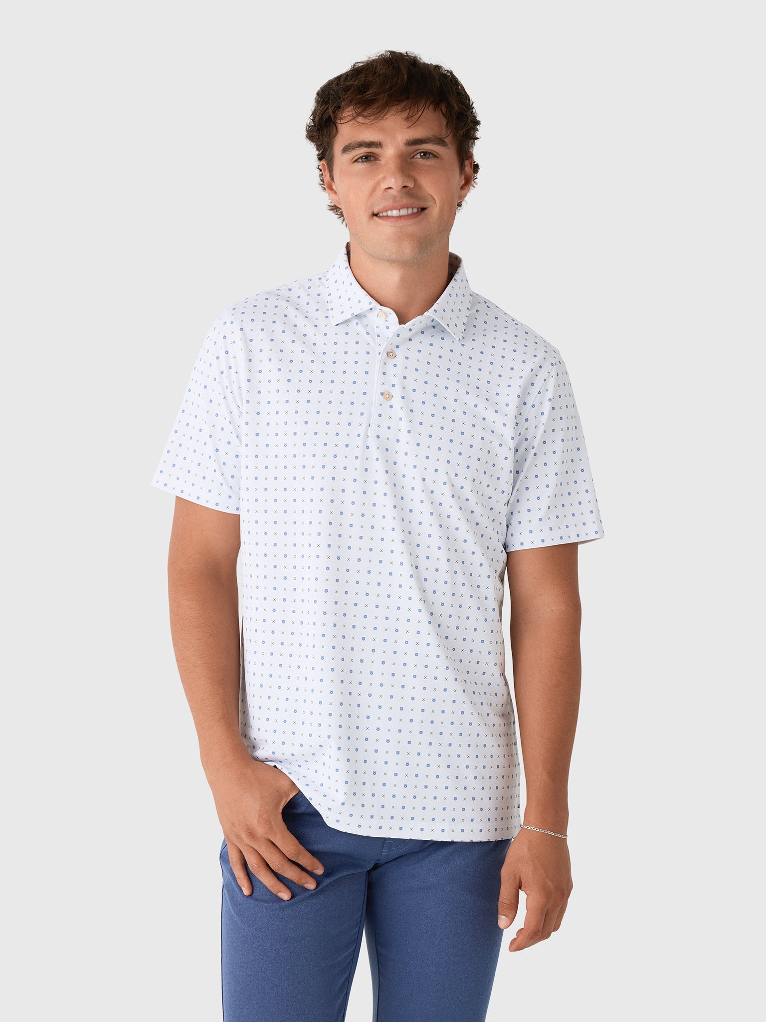 Sun Day Red Men's Grrrid Piqué Polo - Saint Bernard