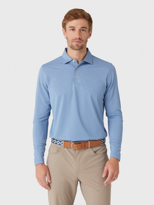 Sun Day Red Men's Tigris Iris Long Sleeve Polo - Saint Bernard