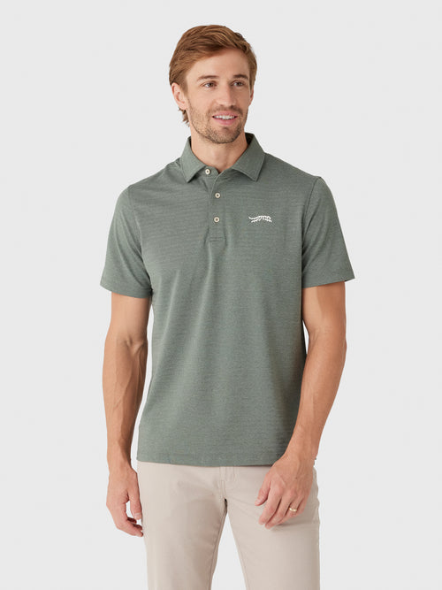 Sun Day Red Men's Redwood Heather Polo - Saint Bernard