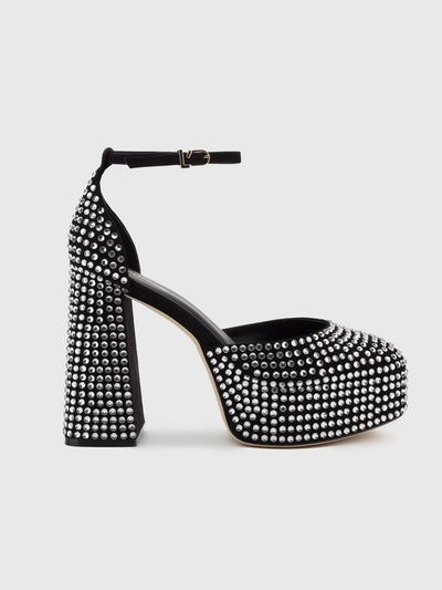 Larroude Women's Ari Crystal Pump - Saint Bernard