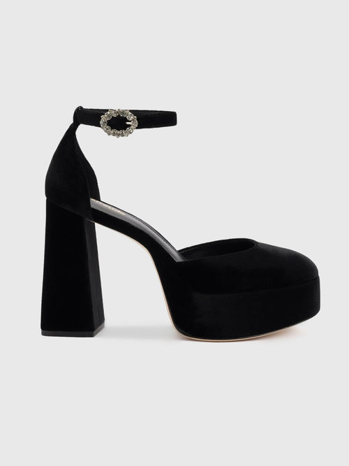 Larroude Women's Ari Velvet Pump