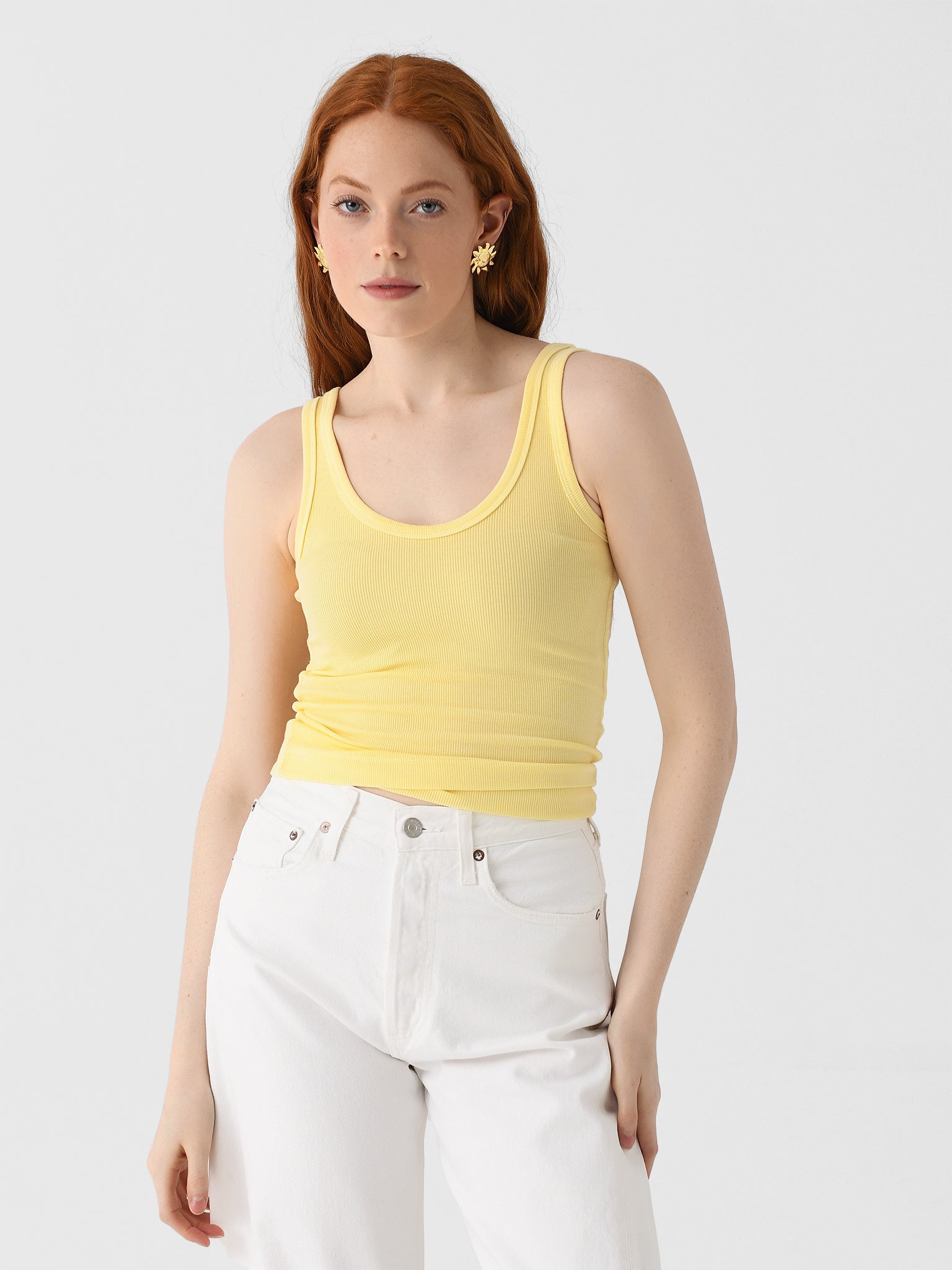 Asher Women's Mila Rib Tank - Saint Bernard