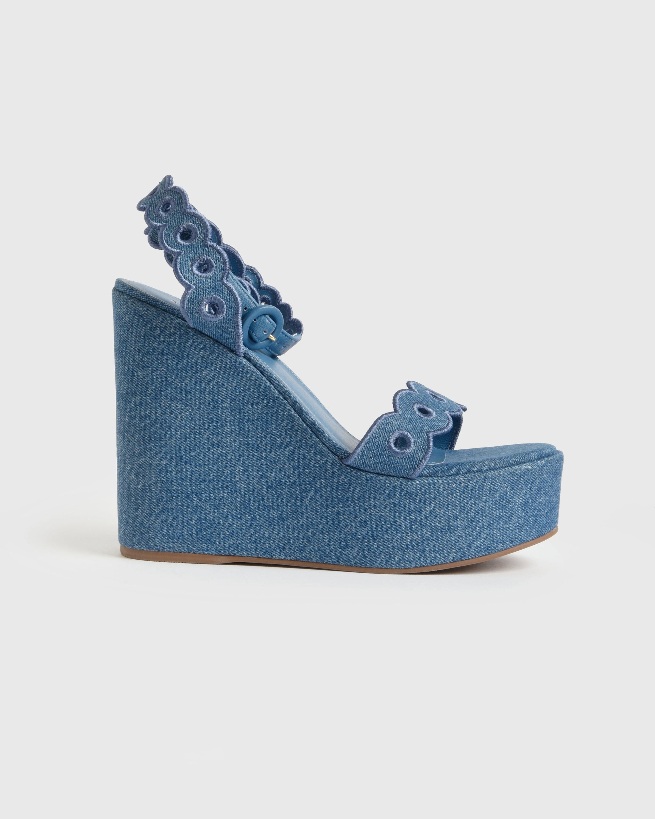 LARROUDE Made In Brazil Leather Meghan Broderie Flats