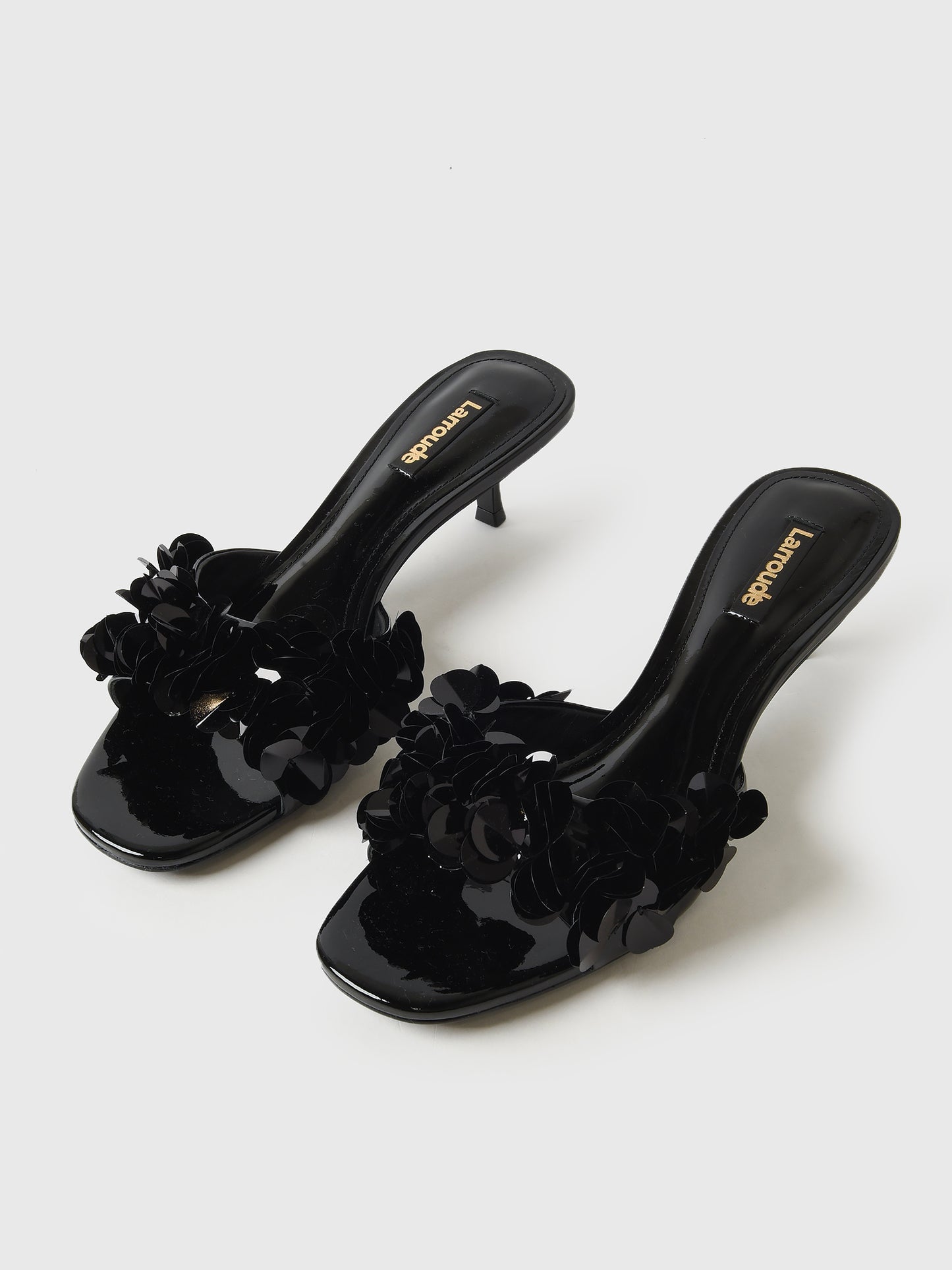 Larroude Women's Greta Disco Heel Mule - Saint Bernard