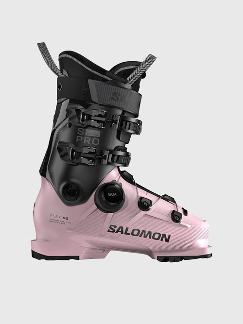 pink salomon ski boots Team T3 strap and oversized pivot for easy disassembly and custom bootfitting Women's Salomon S/PRO Supra BOA