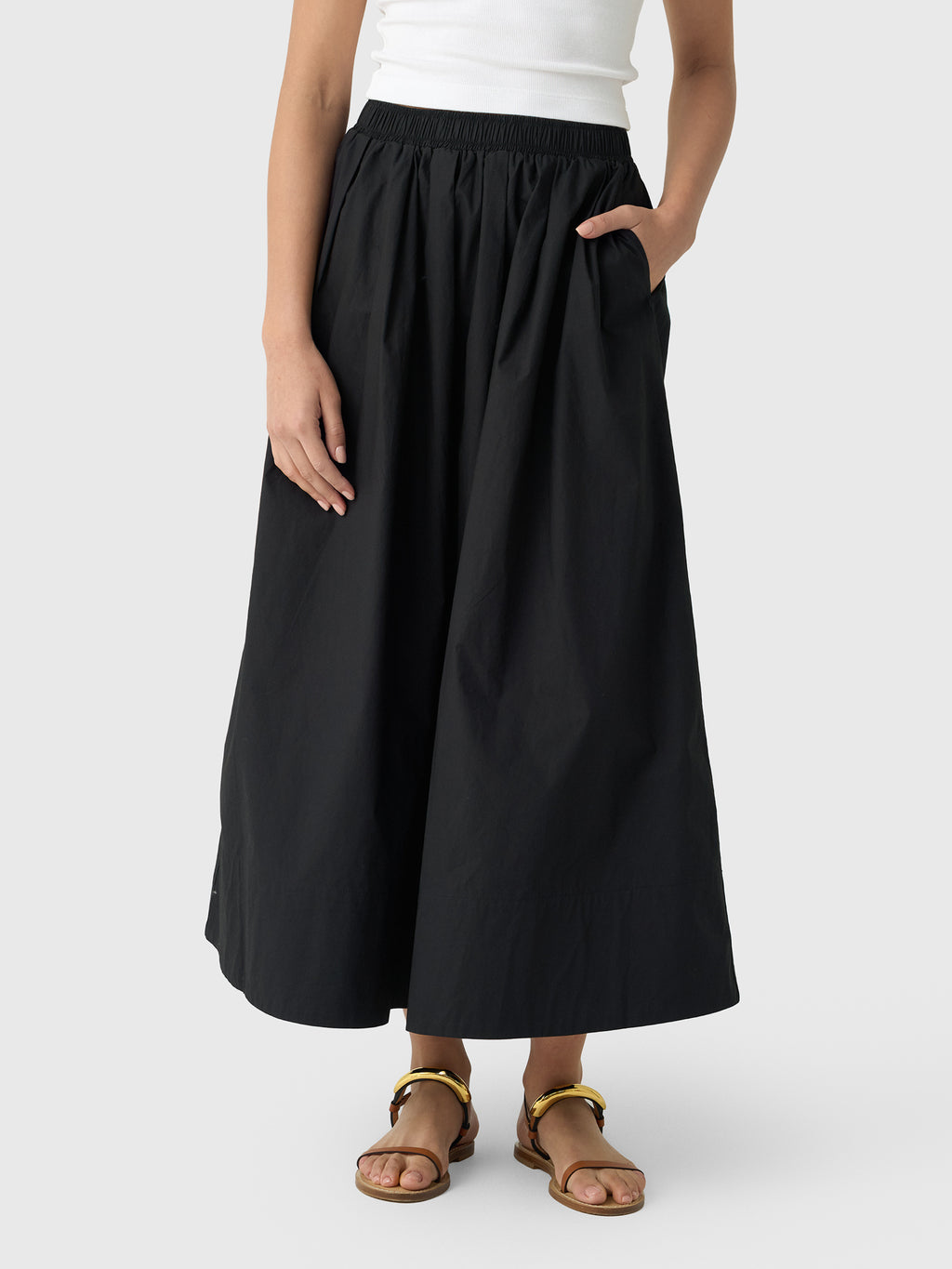 Asher Women's Kate Poplin Pleated Skirt - Saint Bernard