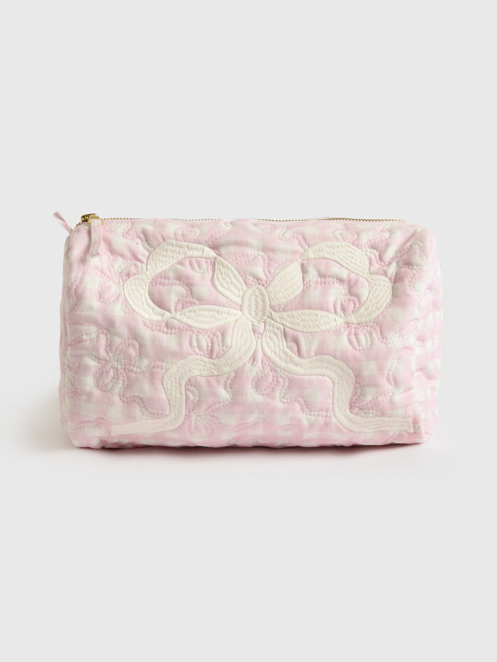 LoveShackFancy Octavia Gingham Pouch - Saint Bernard