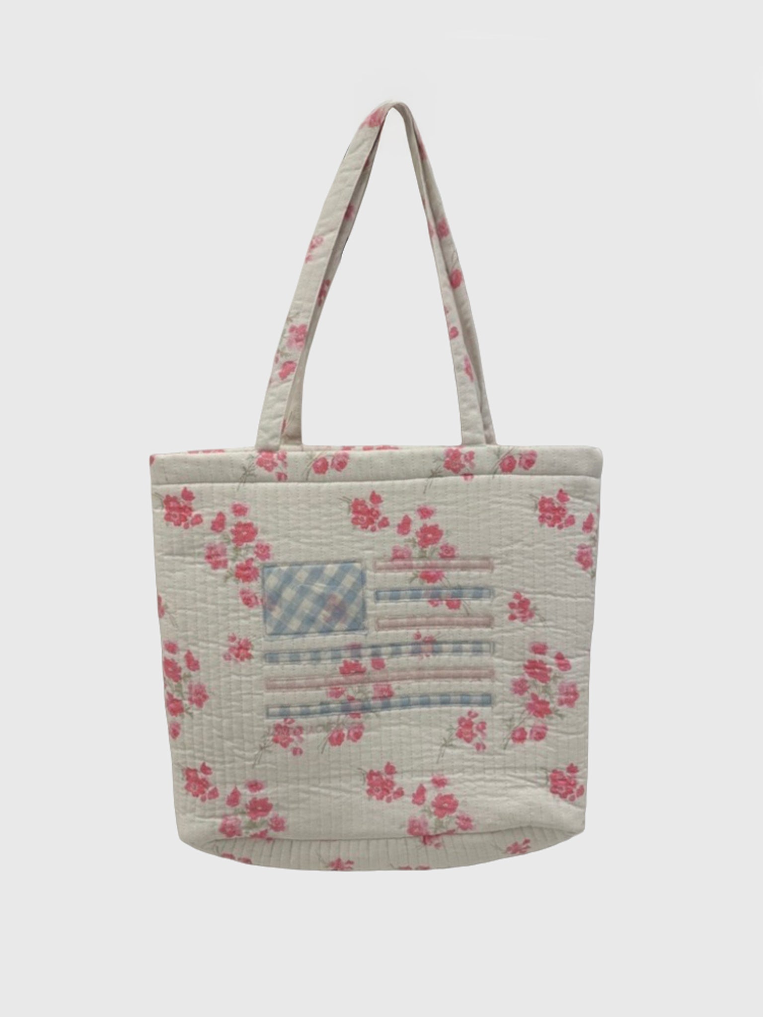 LoveShackFancy Henderson Cotton Floral Flag Tote - Saint Bernard