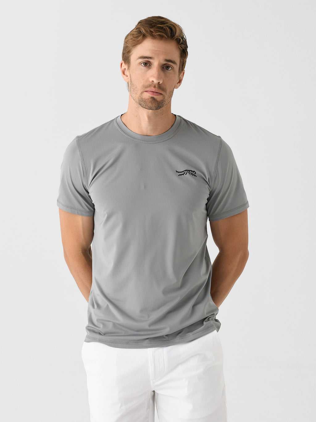 Sun Day Red Men's Performance Short Sleeve Tech Tee - Saint Bernard