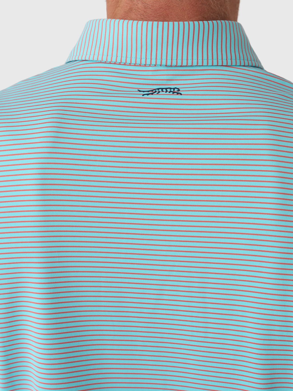 Sun Day Red Men's Refined Cypress Stripe Polo - Saint Bernard