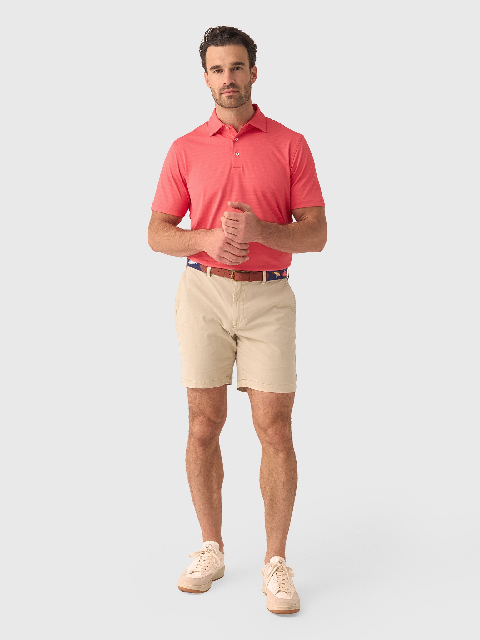 Sun Day Red Men's Heritage Crosswind Polo - Saint Bernard