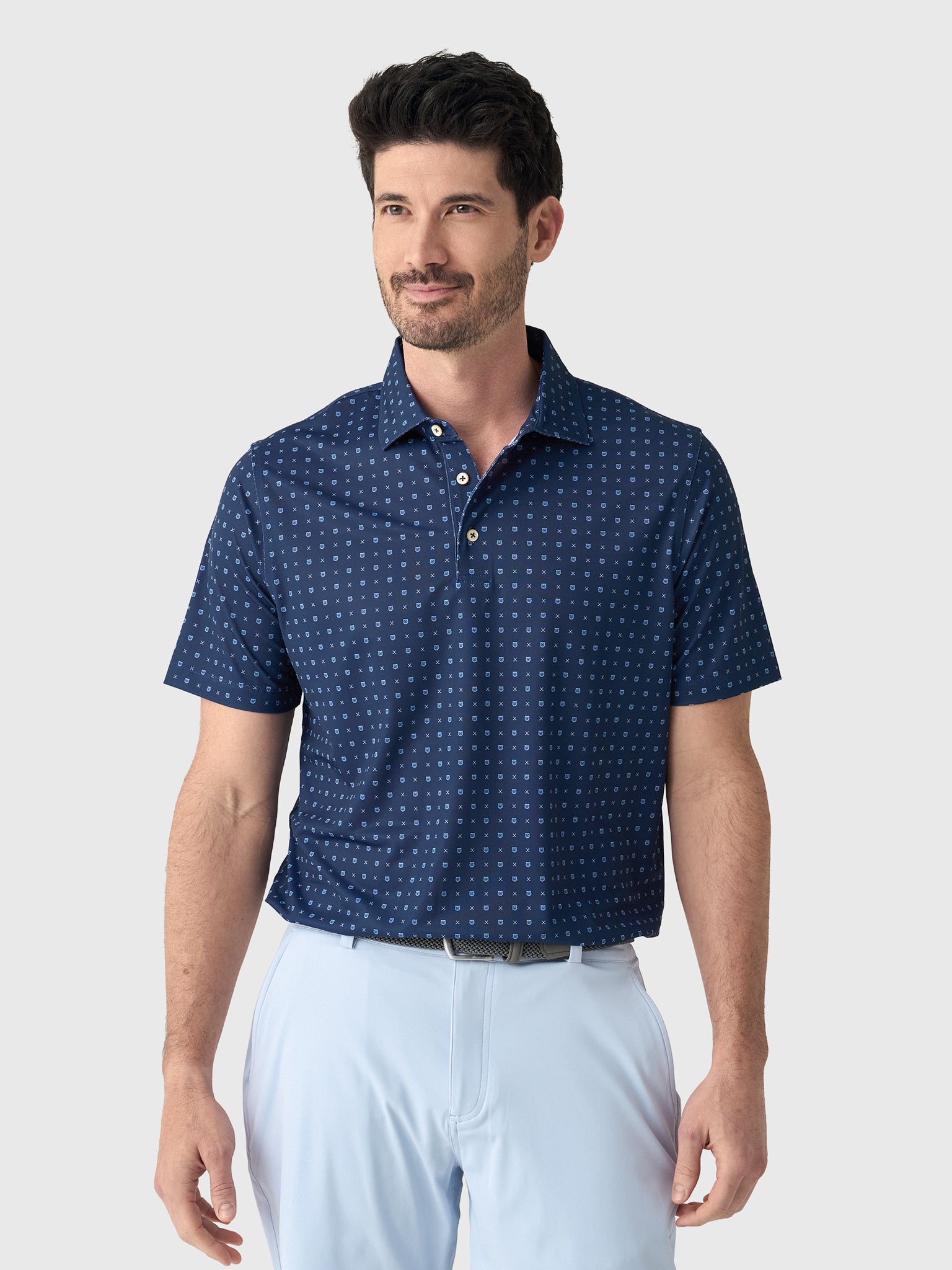 Sun Day Red Men's Grrrid Piqué Polo - Saint Bernard