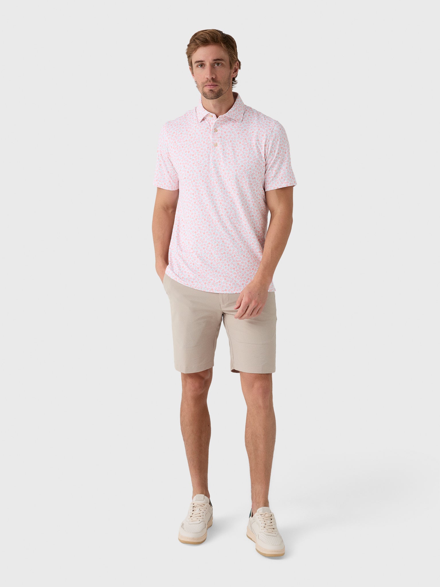 Sun Day Red Men's Heritage How Bout Them Peaches Polo - Saint Bernard