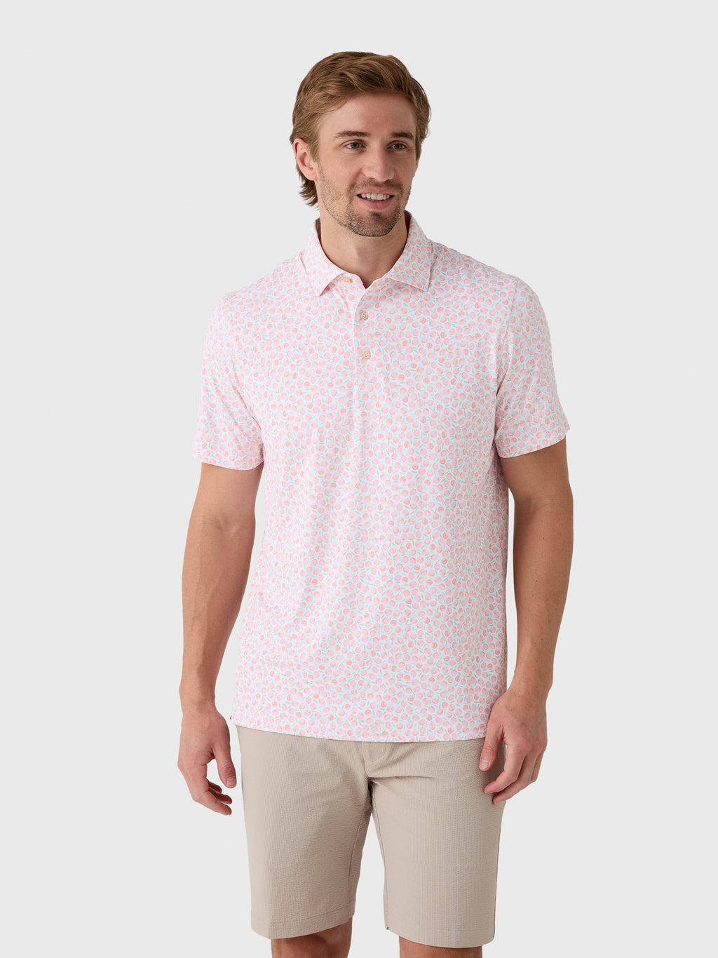 Sun Day Red Men's Heritage How Bout Them Peaches Polo - Saint Bernard