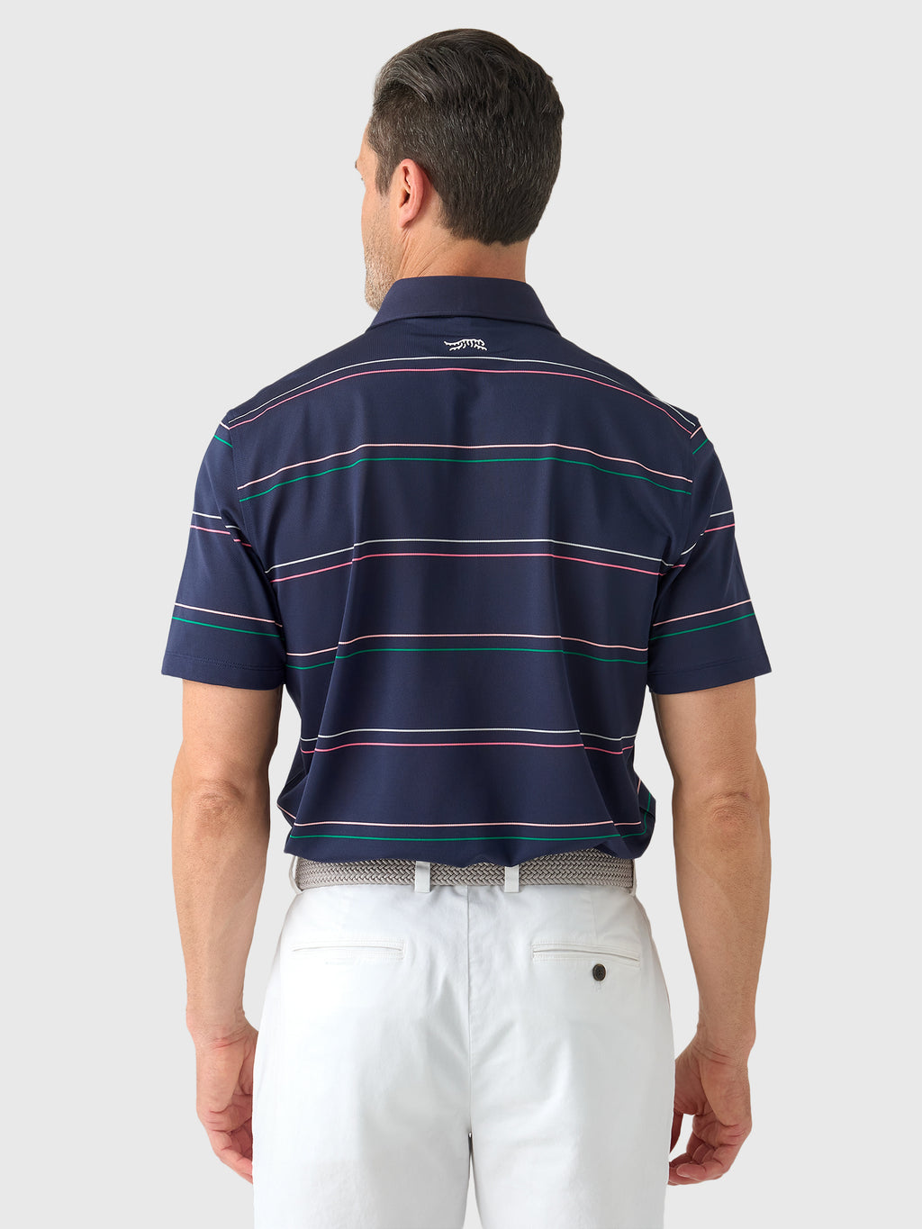 Sun Day Red Men's Heritage Jupiter Stripe Polo - Saint Bernard