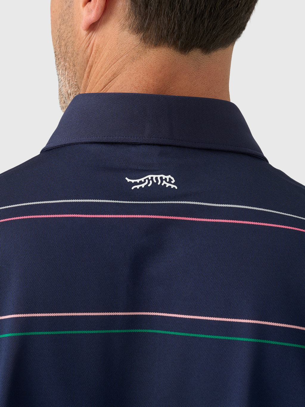 Sun Day Red Men's Heritage Jupiter Stripe Polo - Saint Bernard