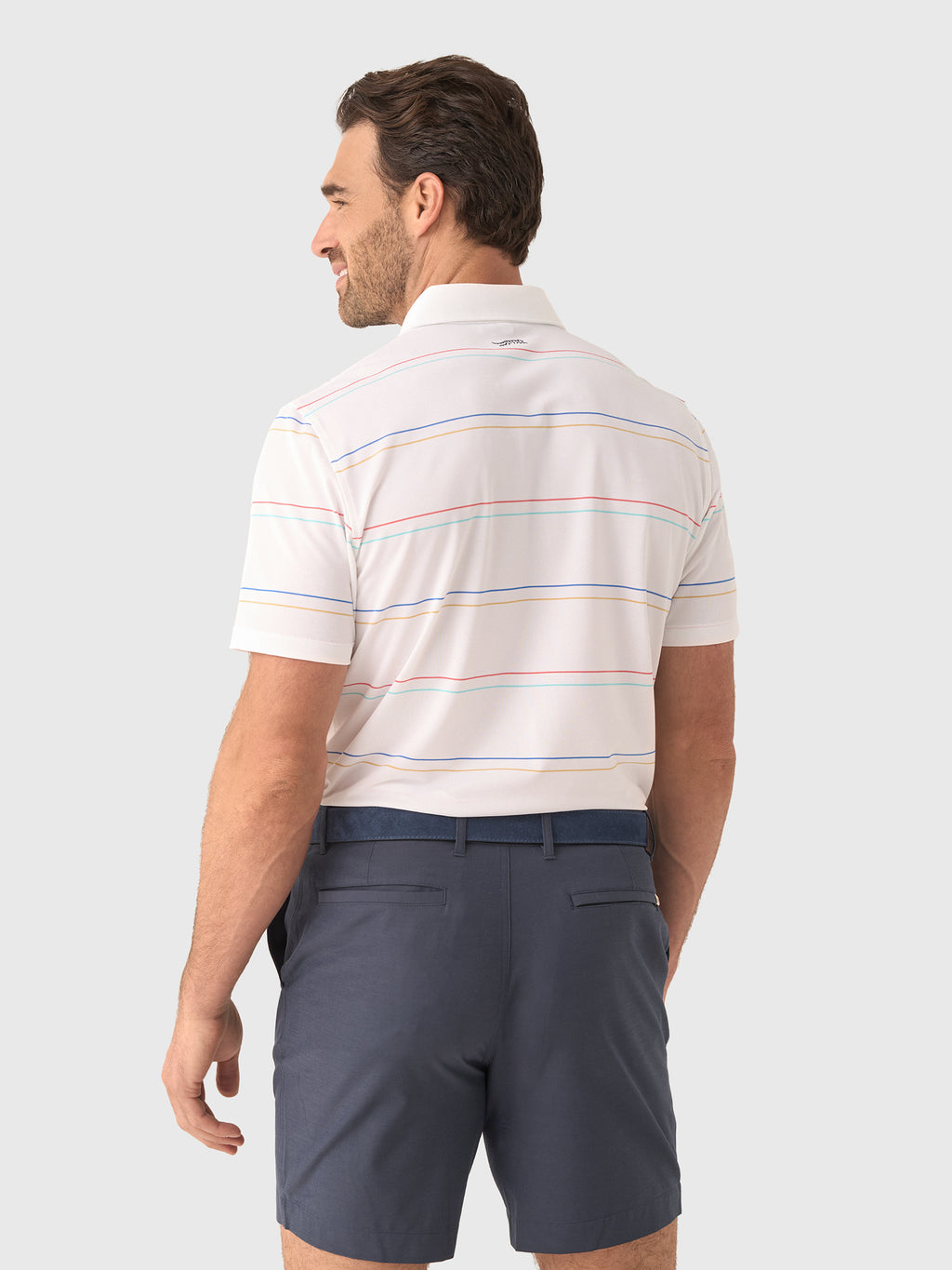 Sun Day Red Men's Heritage Jupiter Stripe Polo - Saint Bernard
