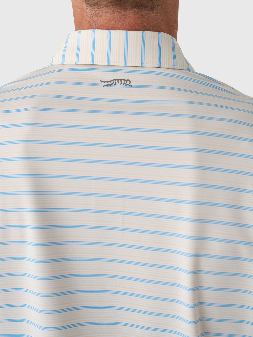 Sun Day Red Men's Refined Coastal Stripe Polo - Saint Bernard