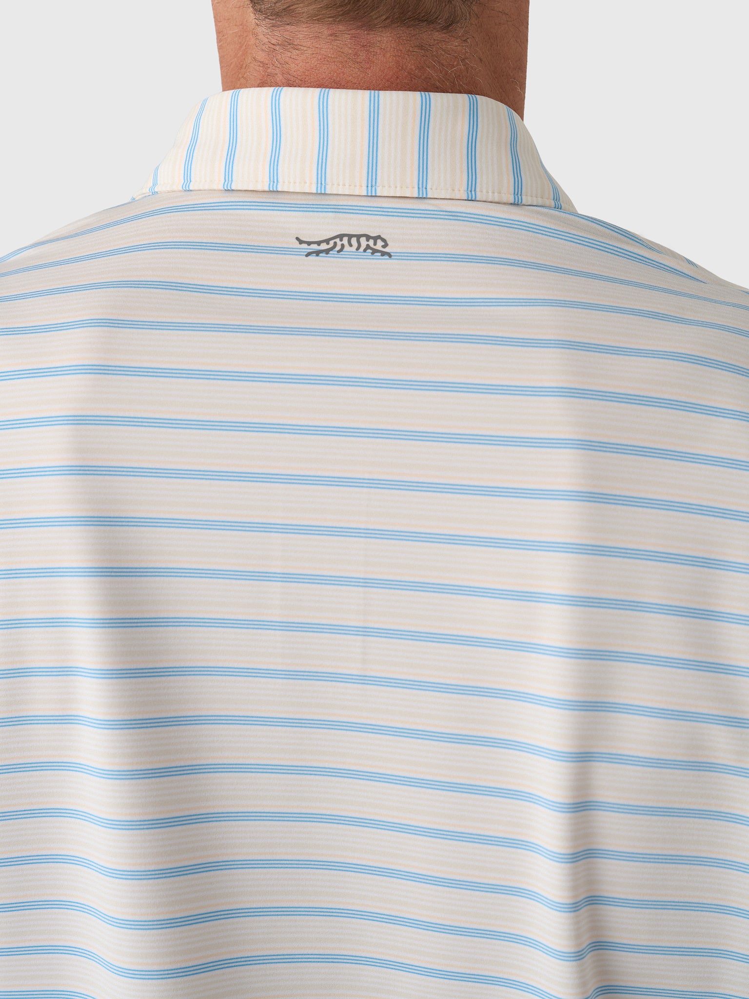 Sun Day Red Men's Refined Coastal Stripe Polo - Saint Bernard
