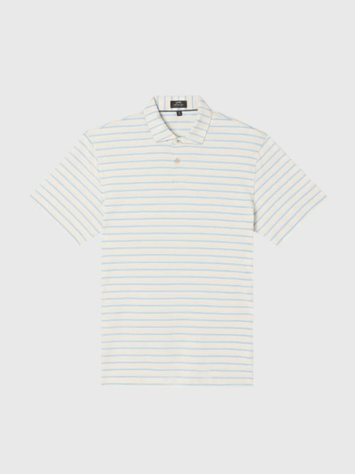 Sun Day Red Men's Refined Coastal Stripe Polo