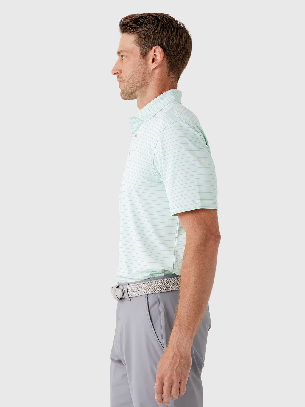 Sun Day Red Men's Heritage Stripe Polo II - Saint Bernard