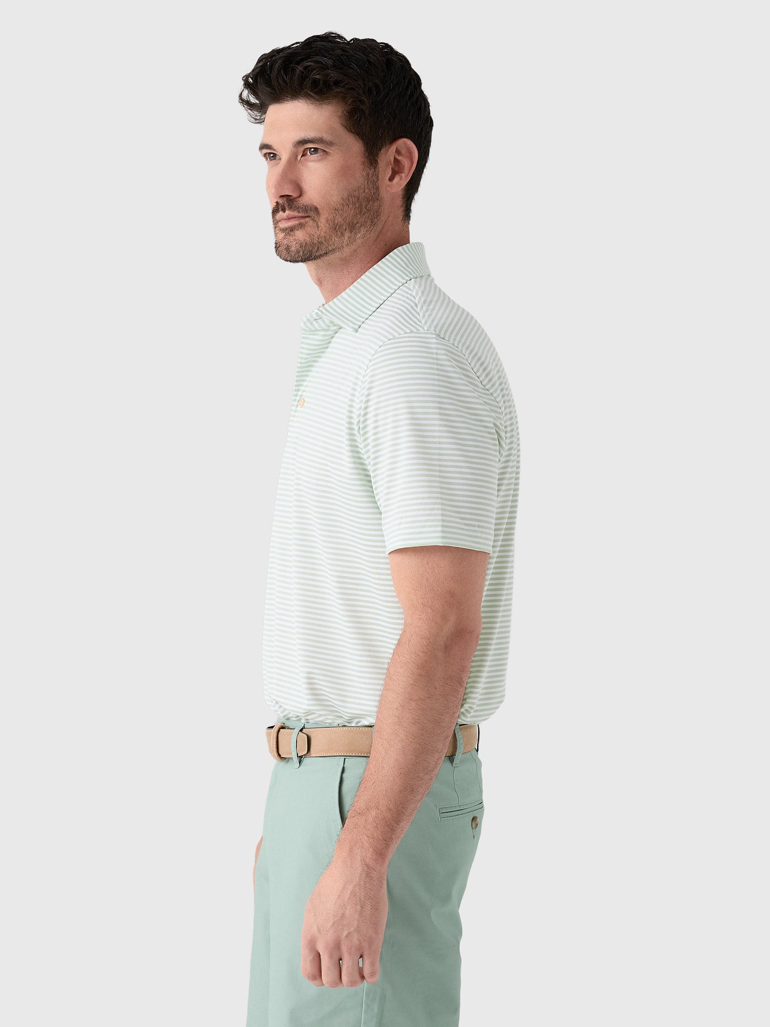 Sun Day Red Men's Heritage Pioneer Stripe Polo II - Saint Bernard