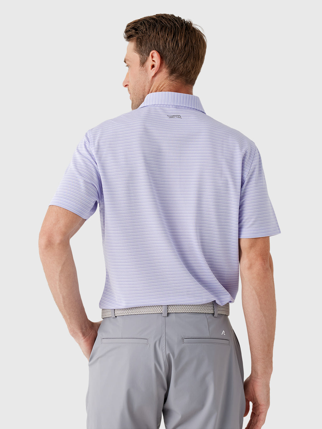 Sun Day Red Men's Refined Cypress Piqué Stripe Polo II - Saint Bernard