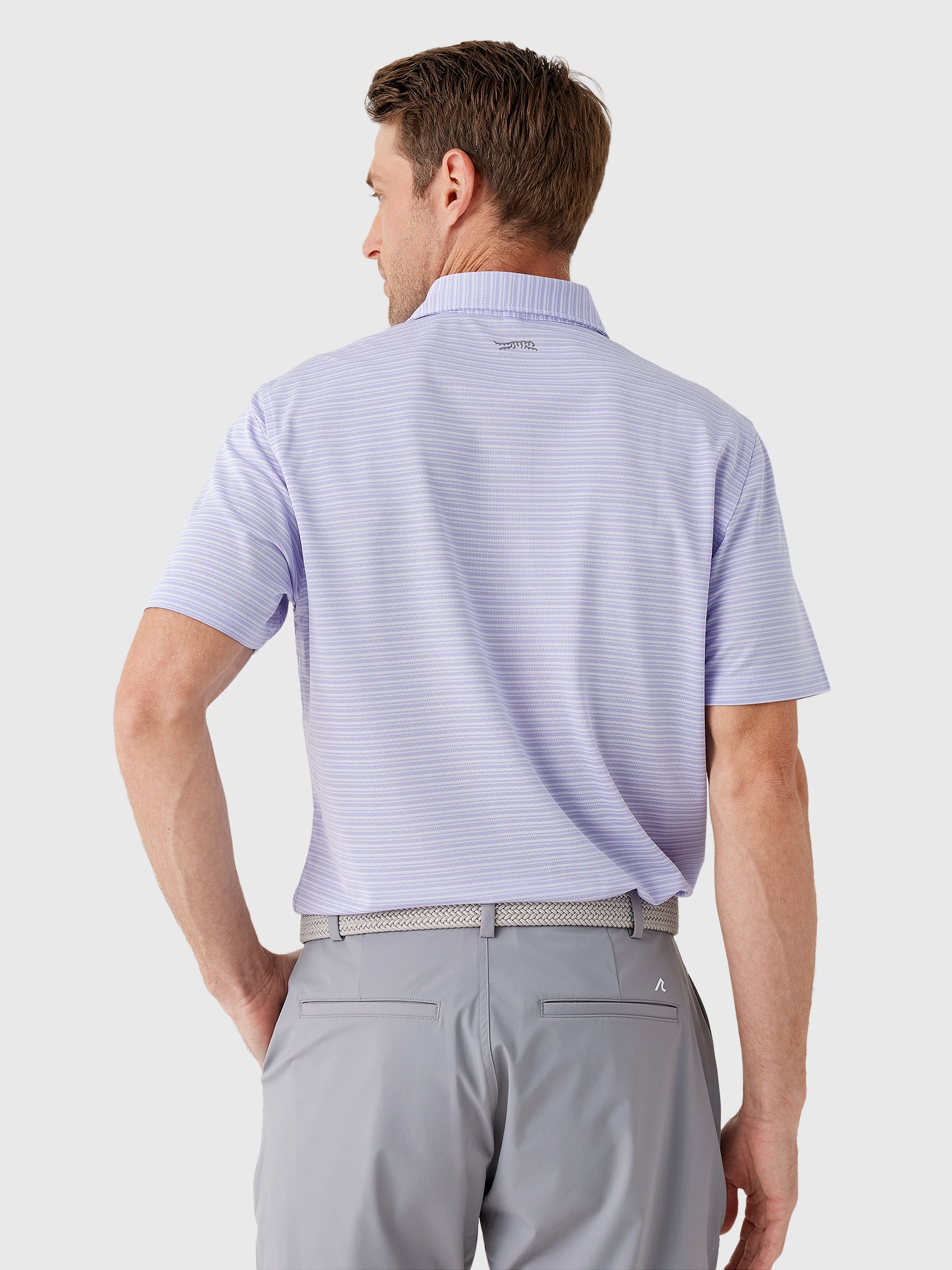 Sun Day Red Men's Refined Cypress Piqué Stripe Polo II - Saint Bernard