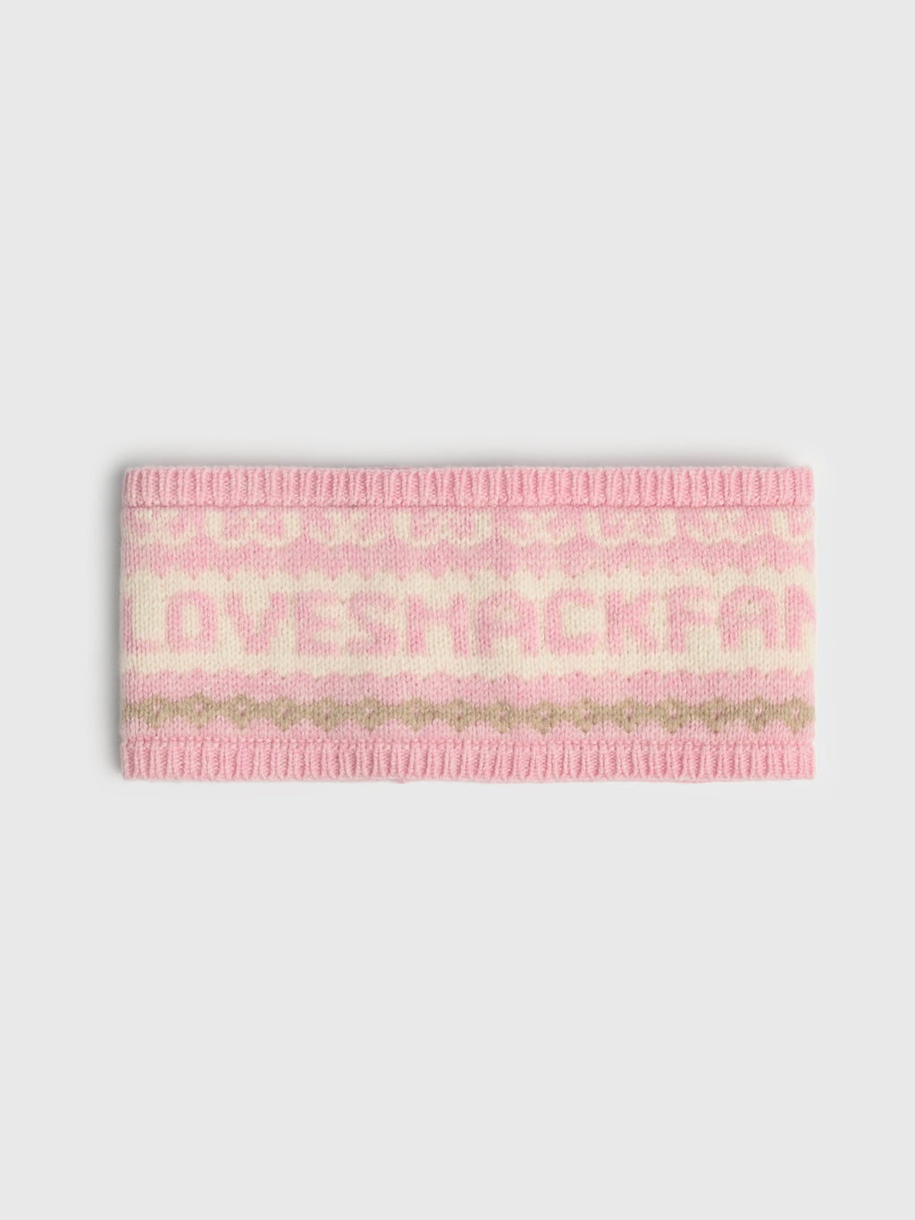 LoveShackFancy Women's Normina Wool Fair Isle Headband - Saint Bernard