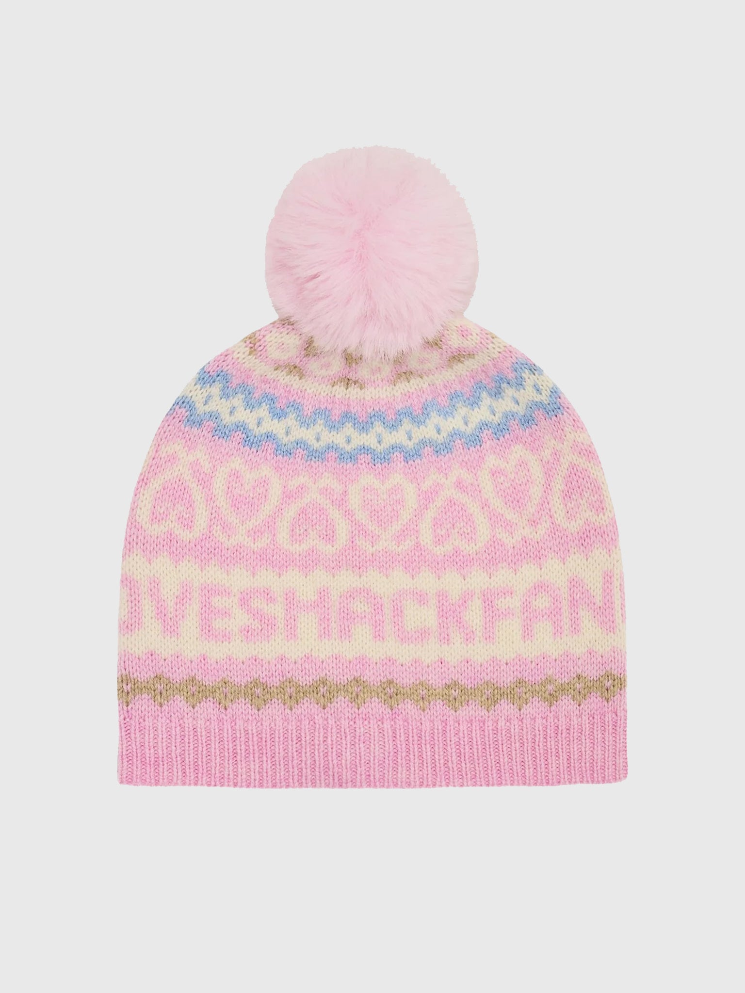 LoveShackFancy Women's Sanibel Wool Fair Isle Beanie - Saint Bernard