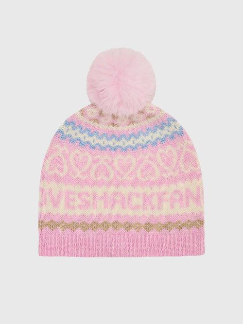LoveShackFancy Women's Sanibel Wool Fair Isle Beanie