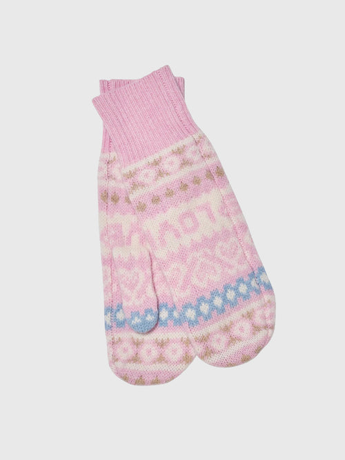LoveShackFancy Women's Marnella Wool Fair Isle Mittens