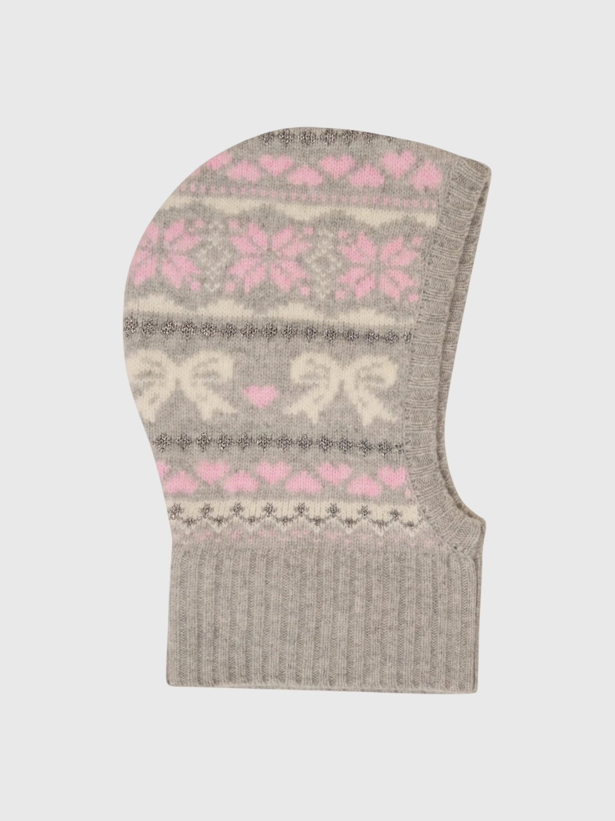 LoveShackFancy Women's Ringela Wool Fair Isle Balaclava - Saint Bernard