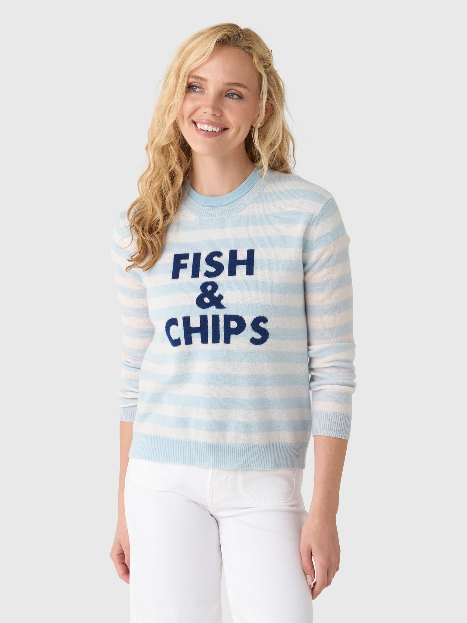 Jumper 1234 Women's Fish & Chips Crew Sweater - Saint Bernard