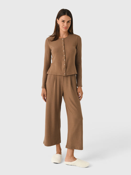 Leset Women's Lauren Crop Pleated Pocket Pant