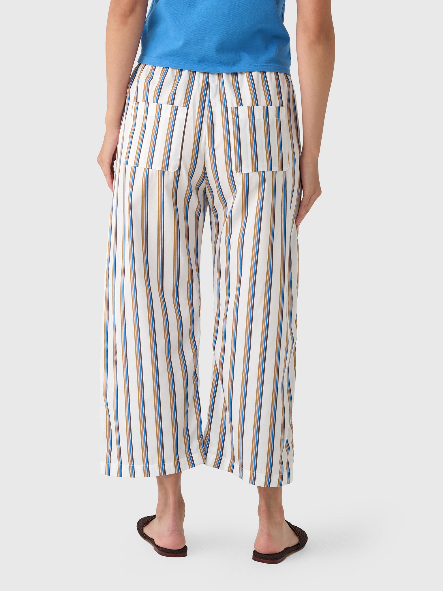 Leset Women's Yoshi Stripe Crop Drawstring Pant - Saint Bernard