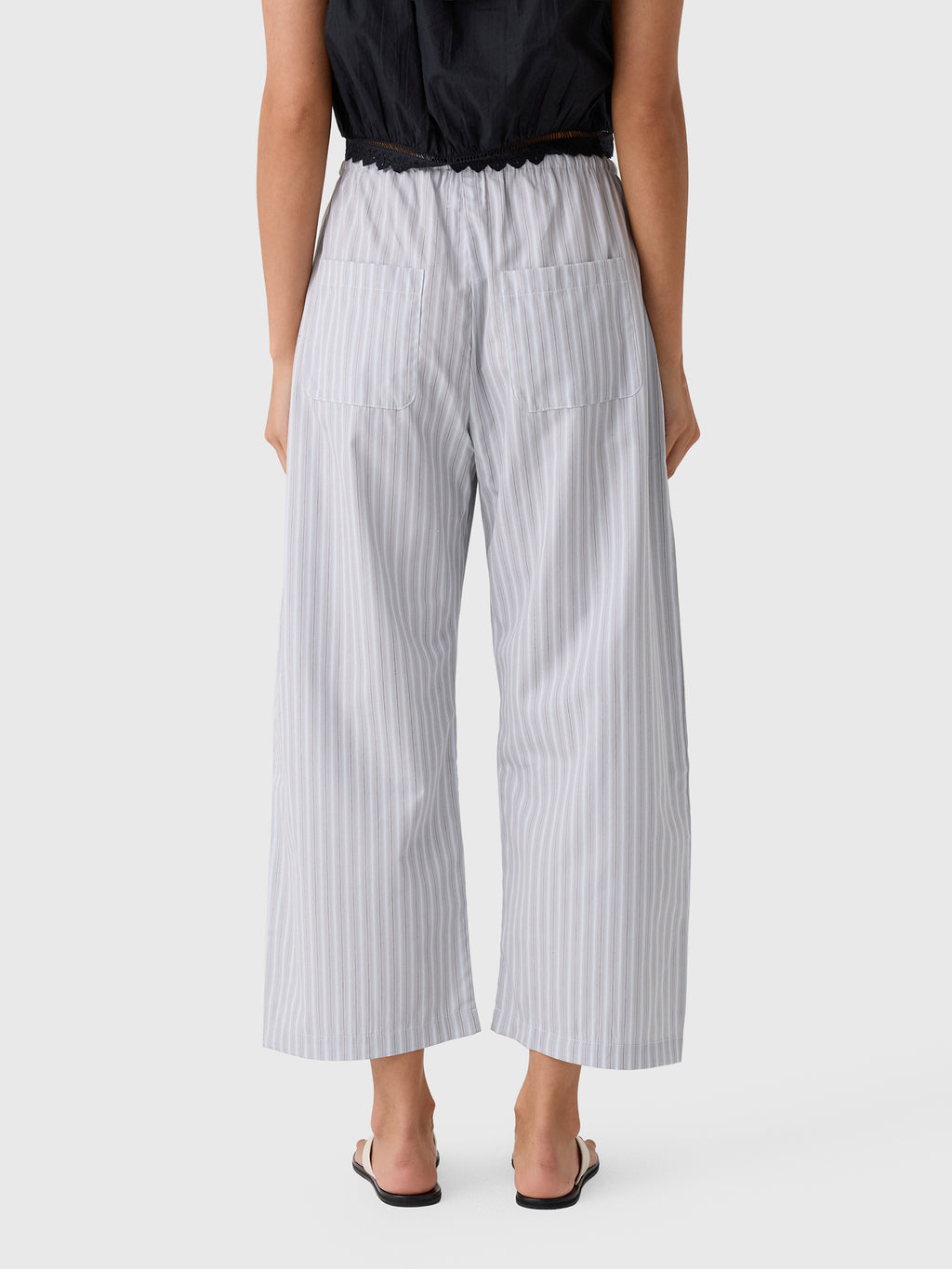 Leset Women's Yoshi Stripe Crop Drawstring Pant - Saint Bernard
