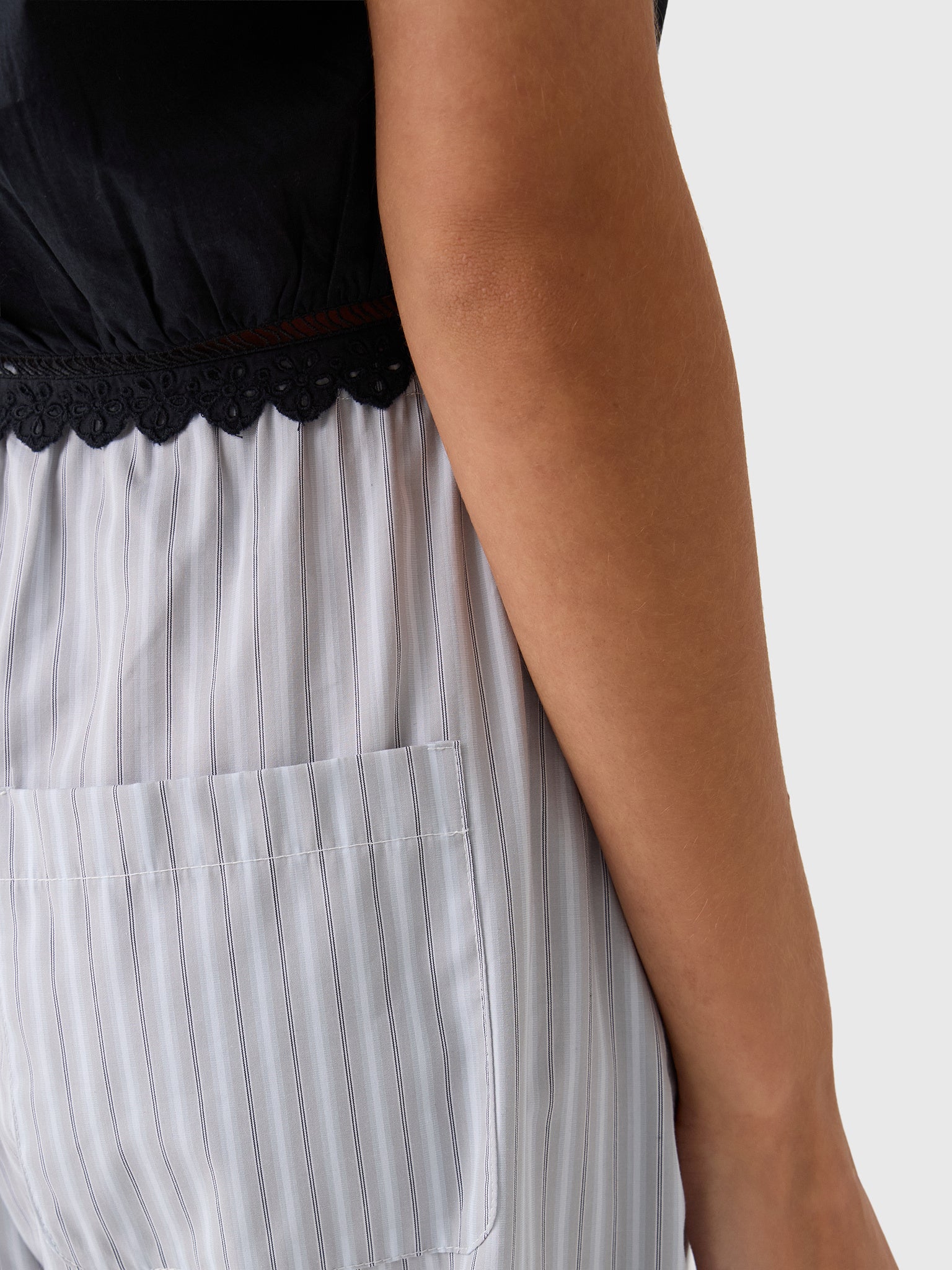 Leset Women's Yoshi Stripe Crop Drawstring Pant - Saint Bernard
